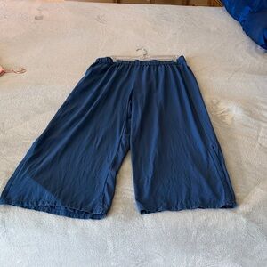 Eileen Fisher Women's Adriatic  Blue Wide-Leg Silk Pants